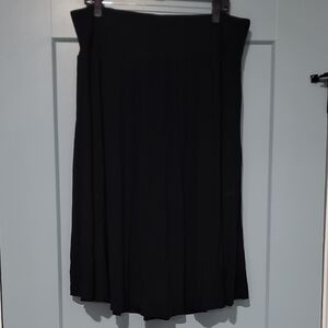 Hilary Radley Black Midi Jersey Skirt (NWT)